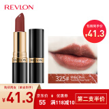 露华浓（Revlon）丽采保湿滋润唇膏女士哑光黑管口红女士不掉色美妆化妆品女彩妆 325#铁锈红（奶油质地）