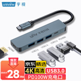 UNV宇视拓展坞type-c五合一USB-C转HDMI转接头扩展器3.0分线器hub电脑转换器4K投屏PD充电