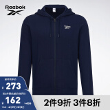 Reebok锐步官方男子COMM基础纯色简约百搭舒适运动休闲连帽外套 GV5513 A/S