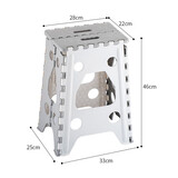 加厚塑料折叠凳子家用省空间餐桌椅户外便携式摆摊折叠椅一键折叠 灰色大号46厘米折叠承重200斤