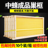 福美养蜂 中蜂成品巢框带框巢础蜂具养蜂专用工具蜜蜂蜂箱全套 中蜂成品巢框10个装