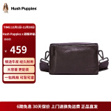 暇步士（Hush Puppies）男士包包单肩斜挎包2024新款时尚户外通勤真皮邮差包纯牛皮小挎包 咖色HA-2011708W-5010