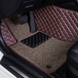 车丽友皮革丝圈全包围脚垫地毯专用2025款汽车比亚迪领克大众丰本田别克 【不包门槛】咖色+米棕丝圈 支持千款车型