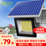 湘哲太阳能照明灯户外庭院灯新农村院子太阳能路灯LED防水灯露营地灯 2000w光控+遥控照约280平-聚光款