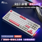 RK ROYAL KLUDGE R87机械键盘电竞游戏专用电脑办公有线客制化87键青轴茶轴银轴全键热插拔白色 云霞-冰蓝光-有线单模 K银轴(48gf线性)