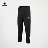 卡尔美（KELME）运动裤男春秋新款足球收腿裤透气修身弹力训练长裤 黑灰 L