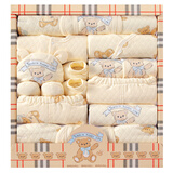 班杰威尔（Banjvall）新生儿衣服春秋纯棉婴儿礼盒刚出生宝宝衣服用品待产包百天见面礼 加厚泰迪熊A款 66cm (0-6个月)