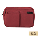 国誉（KOKUYO）日本HACO大容量可站立式笔袋文具袋笔盒男女多功能收纳包一米新纯简约初中高中小学生用日系铅笔盒 【一米新纯包中包】红色（附肩带）