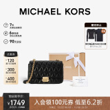 MICHAEL KORS简奢风礼盒款 礼物MK女包SLOAN单肩斜挎包链条包腋下包 大号 黑色