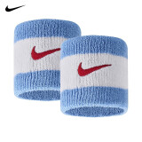 耐克（NIKE）护腕男女运动跑步吸汗擦汗腕带篮球羽毛球排球网球护手腕 蓝白新配色 均码一对装