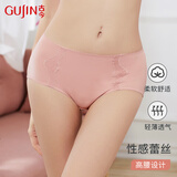 古今内裤女蕾丝性感舒适棉氨中高腰大码少妇三角短裤 芋紫 【 1条 2XL （175/100）