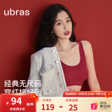 ubras【虞书欣同款】小奶皮云朵经典无尺码内衣女文胸透气无痕无钢圈胸 【经典固定杯】丝绒红 背心款(100-130斤)A-C杯