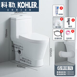 科勒（KOHLER）墙排马桶后排水侧排式小户型左右排横排大口径直冲大口径防臭坐便 升级款右侧出水大管道直冲