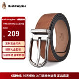 暇步士（Hush Puppies）皮带男士针扣式真皮休闲裤正装时尚品牌腰带2024新款头层牛皮裤带 轻奢棕色HD-2071088W-502 110cm