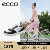 爱步（ECCO）厚底板鞋 百搭牛皮休闲鞋 街头720女鞋209713 黑色/白色38