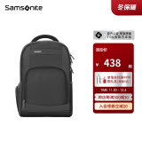 Samsonite双肩包多隔层大容量男书包可放15英寸电脑包防泼水商务背包36B黑 黑色