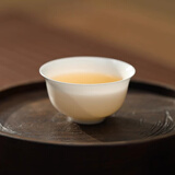 一品工坊骨瓷薄胎小茶杯陶瓷品茗杯潮州工夫茶杯茶具套装家用喝茶杯子 贵妃品杯大号6只