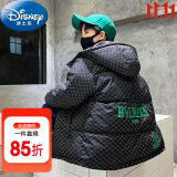 迪士尼（Disney）童装儿童羽绒服男童中长款2023新款洋气儿童冬季外套中大童冬装 黑色加厚棉服 130码建议身高120-130cm7-8岁