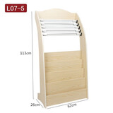 利思德报刊架书报架木质资料架落地报纸架立式杂志宣传单页置物展示架 L07-5原木色