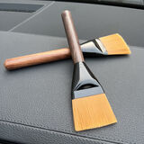 茅十八实木汽车出风口除尘刷车用扫灰神器软毛刷子内饰车载好物洗车用品 大号2把