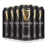 健力士Guinness 爱尔兰原装进口 世涛黑啤酒司陶特瓶装啤酒瓶装听装整箱 健力士啤酒 440mL 6罐 组合装 爱尔兰进口