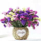 爱满（AIMAN）云南鲜花干花花束勿忘我情人草组合满天星客厅真花插花家居摆设 4色勿忘我混搭  【含圆花篮】