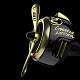 bbdd 空军二号车载香水 创意螺旋桨汽车出风口香薰 开了车内香氛装饰 赛博朋克黑金版【含5枚香片】