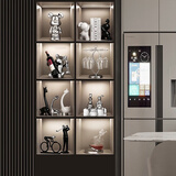 贝汉美（BHM）酒柜装饰品摆件工艺品轻奢高档大气暴力熊客厅电视柜玄关餐边柜 【8件套B】不含酒瓶