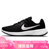 耐克NIKE跑步鞋送男友透气REVOLUTION 6春夏运动鞋DC3728-003黑44.5