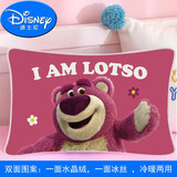 迪士尼（DISNEY）迪士尼儿童枕头可拆洗枕芯宝宝幼儿园四季通用超柔软冰丝双面枕 草莓熊双面枕 （水晶绒+冰丝）