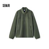 森马夹克男冬季毛绒外套情侣摇粒绒内搭中性时尚立领上衣101724108205