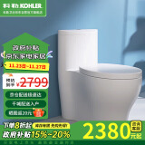 科勒（KOHLER）水漾连体抽水马桶坐便器1级水效喷射虹吸式节水大冲力400mm4165T