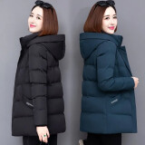 羽依香棉服女中长款韩版2024新款冬装女宽松显瘦棉衣保暖外套冬季棉袄 黑色 8019 4XL 建议165-180斤
