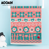 姆明（MOOMIN） 长绒棉毛巾 A类毛巾单条装 纯棉洗脸巾 柔软吸水洗澡巾 花朵面巾 花朵毛巾粉色-47-D1122120 34*80cm