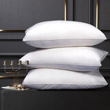 富安娜家纺 学生宿舍枕头枕芯纯棉颈椎枕舒适枕星级酒店软枕头芯 纯棉高枕抗菌款-约17cm【单个】 48cm 白色-74*