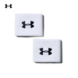 安德玛（UNDERARMOUR）春夏男子3英寸训练运动腕带-2件装1276991 白色100 均码