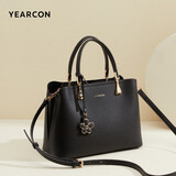 意尔康礼盒质感牛皮托特包通勤妈妈单肩斜挎包女款2025年花朵女士手提包