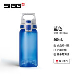 希格（SIGG）瑞士进口SIGG希格户外运动水杯子男女学生儿童防漏塑料杯便携式健 蓝色500ml【食品级材质】