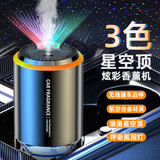 枫小七车载香氛AI三色星空顶香薰机智能汽车香水雾化加湿炫彩氛围灯摆件 充电款香薰机+1瓶香水 古龙 50ml 1瓶