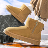 回力棉鞋男款冬季加绒加厚老人防滑男鞋爸爸老年保暖鞋男士雪地靴 蓝色男款【建议选大一码】双重加厚保暖 44