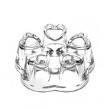 青麦 加厚玻璃功夫茶具套装家用耐高温可加热玻璃泡茶花茶壶整套组合 心形玻璃底座 1个