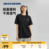 斯凯奇（Skechers）夏季男女情侣同款缤纷休闲系列透气半袖针织短袖T恤