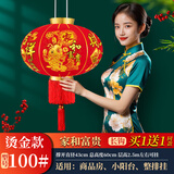 缔卡2026新年大红灯笼一对过年大门口宫灯阳台挂饰过新年户外装饰吊灯 高档款-60#家和富贵-2个装