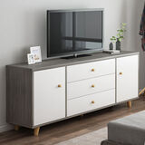 普派电视柜现代简约小户型卧室客厅家用电视机台柜子升级加固百搭轻奢 推荐：莫兰迪灰三抽 140x30x60cm