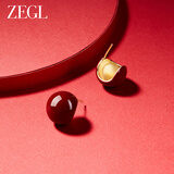 ZEGL耳环红色女耳饰耳钉925银针气质高级感轻奢送闺蜜生日礼物