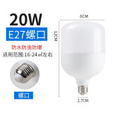 现帝 LED灯泡工矿灯家用室内节能灯螺口超亮球泡工厂车间照明灯 超亮 螺口E27 20w 白光