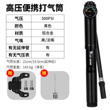 西骑者（WestBiking） 自行车打气筒高压便携迷你打气筒家用单车山地公路车美法嘴通用 气压表-可打前叉【300PSI】