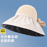 俞兆林（YUZHAOLIN）夏季防晒帽帽子女防紫外线遮阳帽女渔夫帽可收纳太阳帽