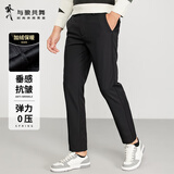 与狼共舞【加绒保暖】秋冬时尚商务通勤耐磨保暖男士休闲裤 001黑色 31 
