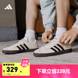 adidas「T头鞋」VL COURT 2.0复古休闲板鞋德训鞋阿迪达斯轻运动 灰色/黑色/红色JS3003 36